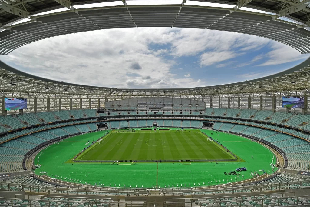 Gradas estadio de Bakú