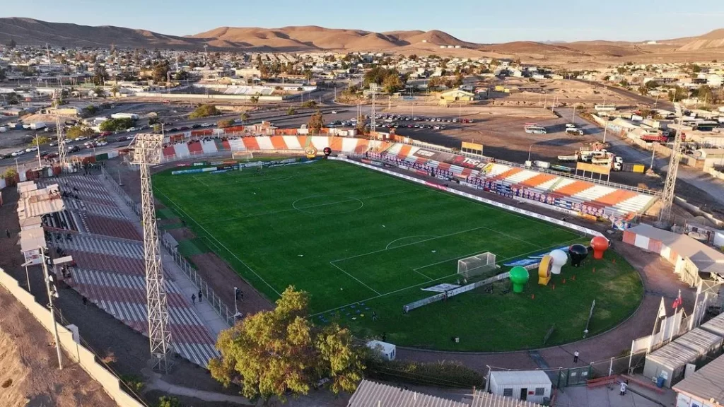 Estadio El cobre vista aérea