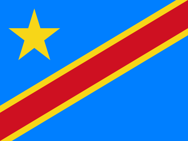 Bandera República Democrática del Congo